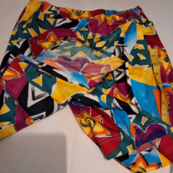 Brett Harrison Colorful Abstract 80s Vibe Wrap Skort 8 - Picture 5 of 9